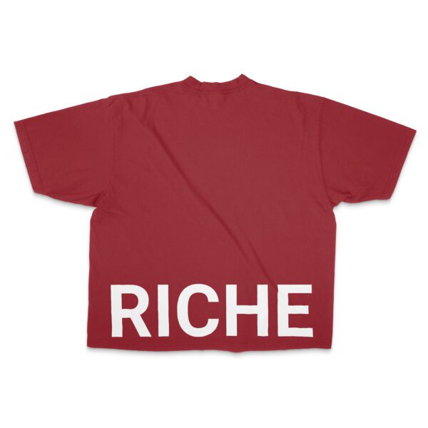 Drop Shoulder T-Shirt Burgundy - Image 2